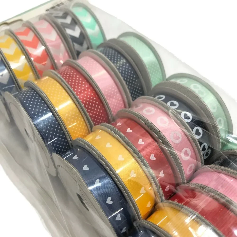 American Crafts Ribbon Dear Lizzy 24 Ribbon Spools .375 in x 4 ft Each NEW